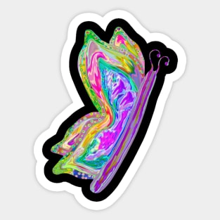 Psychedelic Colorful Butterfly Sticker